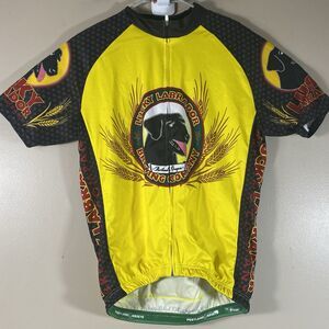 Lucky Labrador Brewing Mens Medium Short Sleeve Bike Jersey Zip Front Oregon
